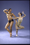 Martha Graham Dance Company, studio portrait of dancers Donlin Foreman and Takako Asakawa in "Circe", choreography by Martha Graham