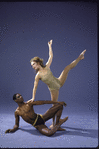 Martha Graham Dance Company, studio portrait of dancers Judith Garay and George White, Jr. in "Circe", choreography by Martha Graham