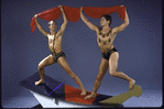 Martha Graham Dance Company, studio portrait of dancers Larry White and Jean-Louis Morin in "Circe", choreography by Martha Graham