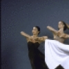 Studio portrait of Martha Graham Student Company members, including (from left) Miki Orihara and Annie Carpenter, in Graham's "Diversion of Angels"