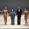 Martha Graham Dance Company; "Acts of Light" curtain call with (2L-2R) Peter Sparling, Martha Graham, Halston, and Peggy Lyman, choreography by Martha Graham