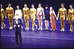Martha Graham Dance Company, Opening night company bow with Mikhail Baryshnikov front, Liza Minnelli in black dress with Donlin Foreman to her right and Christine Dakin in red at "Panorama"