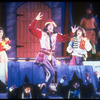 Actors (top R-L) Howard Samuelsohn, Boyd Gaines and Marisa Tomei in scene fromNY Shakespeare Festival's Central Park production of play "Comedy of Errors"