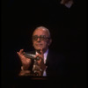 Musician Larry Adler with harmonica. (New York)