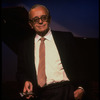 Musician Larry Adler with harmonica. (New York)