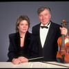 Publicity shot of conductor Marin Alsop with her father Lamar Alsop, first violinist with New York City Ballet orchestra (New York)