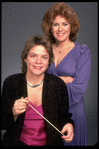 Publicity shot of conductor Marin Alsop (L) and singer/actress Judy Kaye (R) (New York)