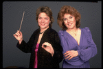 Publicity shot of conductor Marin Alsop (L) and singer/actress Judy Kaye (R) (New York)