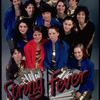 Studio publicity photograph of conductor Marin Alsop (Front 2L) with musical group "String Fever" (New York)