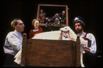 Puppeteer Eric Bass (L) and the Sandglass Theater company in a scene from theater piece "Invitations to Heaven" at the Brooklyn Academy of Music (Brooklyn)