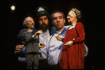 Puppeteer Eric Bass (R) and the Sandglass Theater company in a scene from theater piece "Invitations to Heaven" at the Brooklyn Academy of Music (Brooklyn)