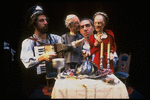 Puppeteer Eric Bass (R) and the Sandglass Theater company in a scene from theater piece "Invitations to Heaven" at the Brooklyn Academy of Music (Brooklyn)