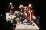 Puppeteer Eric Bass (R) and the Sandglass Theater company in a scene from theater piece "Invitations to Heaven" at the Brooklyn Academy of Music (Brooklyn)