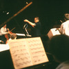 Conductor Pierre Boulez rehearsing at the Brooklyn Academy of Music (Brooklyn)