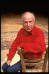 Director Peter Brook on the set of his "La Tragedie de Carmen" at the Brooklyn Academy of Music's Majestic Theater (Brooklyn)