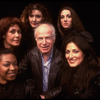 Director Peter Brook on the set of his "La Tragedie de Carmen" at the Brooklyn Academy of Music surrounded by the five singers who sing the role of Carmen (Brooklyn)