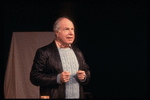 Director Peter Brook speaking to audience before his production of "The Cherry Orchard" at the Brooklyn Academy of Music (Brooklyn)