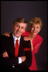 Publicity photos of actors Len Cariou & Jo Sullivan while making cabaret appearance (New York)