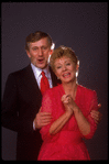 Publicity photos of actors Len Cariou & Jo Sullivan while making cabaret appearance (New York)