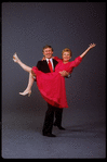 Publicity photos of actors Len Cariou & Jo Sullivan while making cabaret appearance (New York)