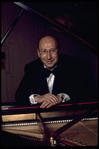 Publicity photo of lyricist Sammy Cahn while performing in the Broadway revue of his work "Words and Music" (New York)