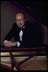 Publicity photo of lyricist Sammy Cahn while performing in the Broadway revue of his work "Words and Music" (New York)