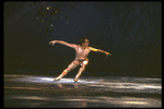 Olympic skater John Curry in scene from skating/theater piece "Ice Dancing" (New York)