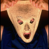 Publicity shot of performer Fred Curchack in theater piece "The Stuff That Dreams Are Made Of" at the Brooklyn Academy of Music (New York)