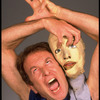 Publicity shot of performer Fred Curchack in theater piece "The Stuff That Dreams Are Made Of" at the Brooklyn Academy of Music (New York)