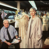 Publicity shot of costume designer Jane Greenwood and costume maker Milo Morrow in costume shop (New York)
