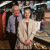 Publicity shot of costume designer Jane Greenwood and costume maker Milo Morrow in the costume shop (New York)