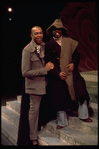 Publicity photo of (L-R) designer/director/choreographer/actor Geoffrey Holder and composer/lyricist Charlie Smalls on the set of their musical "The Wiz" (New York)