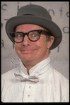 Publicity shot of actor Bill Irwin while appearing in Broadway play "The Accidental Death of an Anarchist " (New York)