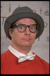 Publicity shot of actor Bill Irwin while appearing in Broadway play "The Accidental Death of an Anarchist " (New York)