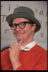 Publicity shot of actor Bill Irwin while appearing in Broadway play "The Accidental Death of an Anarchist " (New York)