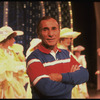 Director/writer Arthur Laurents (C) with cast members on the set of his Broadway musical "La Cage aux Folles" (New York)