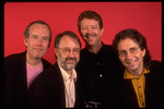 Publicity photo of the Jay Leonhart Quartet; (L-R) musicians Jay Leonhart, Terry Clarke, Jim Pugh and David Samuels (New York)