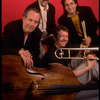 Publicity photo of the Jay Leonhart Quartet; (L-R) musicians Jay Leonhart, Terry Clarke, Jim Pugh and David Samuels (New York)