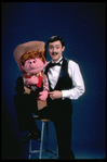 Publicity photo of ventriloquist Ronn Lucas with puppet (New York)