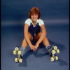 Publicity photo of actress Andrea McArdle on rollerskates (New York)