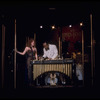 Singer/actress Bette Midler and musician Lionel Hampton in scene from Broadway concert "Clams on the Half Shell" (New York)