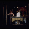 Singer/actress Bette Midler and musician Lionel Hampton in scene from Broadway concert "Clams on the Half Shell" (New York)