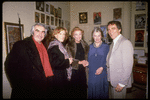 (L-R) Irish actors Milo O'Shea, Tammy Grimes, Myrna Loy, playwright's widow Mrs. Sean O'Casey and producer Joseph Papp (New York)