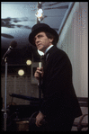 Producer Joseph Papp singing at nightclub appearance at The Ballroom (New York)