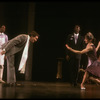 Producer Joseph Papp bowing with dancer Kathryn Posin at the New York Shakespeare Festival (New York)