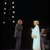 Director Harold Prince w. actress Judy Kaye during rehearsal for Broadway musical "On the Twentieth Century" (New York)