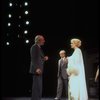 (L-R) Director Harold Prince w. actors George Lee Andrews & Judy Kaye during rehearsal for Broadway musical "On the Twentieth Century" (New York)