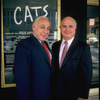 Producers (L-R) Bernard Jacobs & Gerald Schoenfeld in front of Winter Garden Theater, housing their production of musical "Cats" (New York)