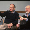 (L-R) Playwright Neil Simon and director Gene Saks during rehearsal for Broadway play "Jake's Women" (New York)