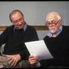 (L-R) Playwright Neil Simon and director Gene Saks during rehearsal for Broadway play "Jake's Women" (New York)